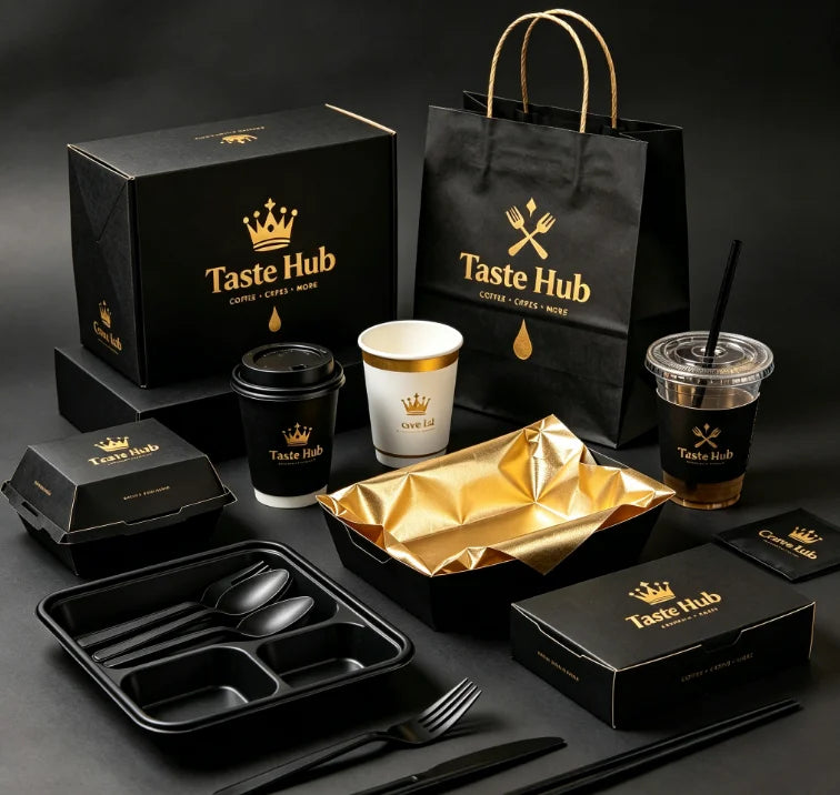 Custom Fast Food Packaging Boxes — Oil & Moisture Protection, 500 Boxes MOQ