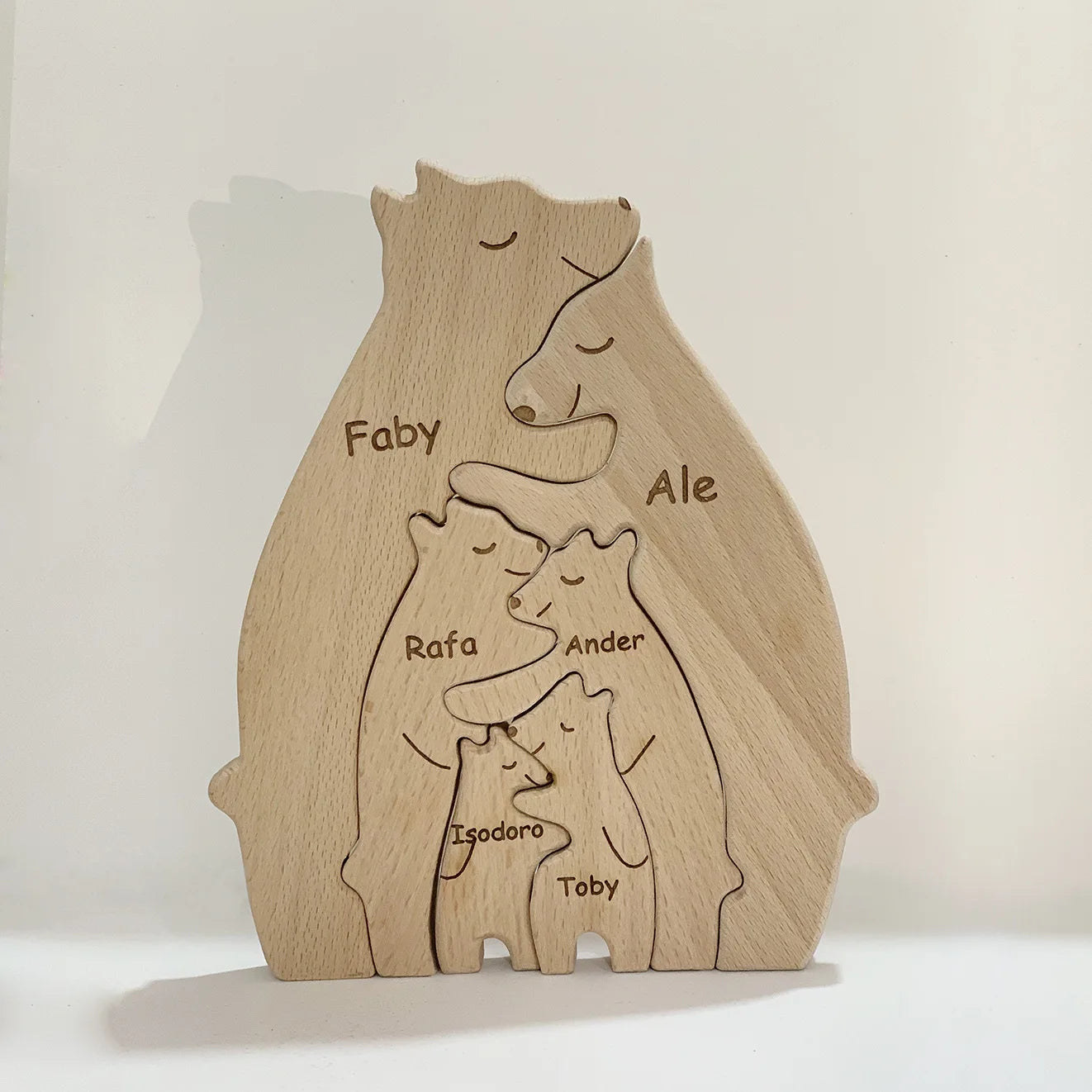 Personalized Wooden Bear Puzzle | FSC-Certified Custom Engraved Gift | Bulk Corporate