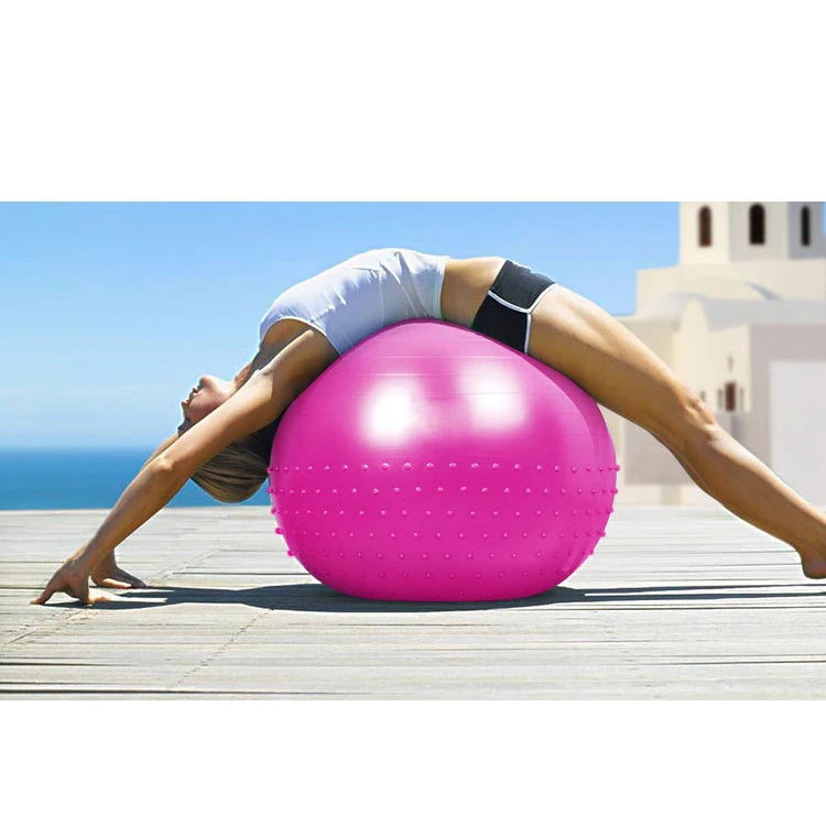 Custom Anti-Burst Exercise Ball | PVC Yoga Ball with Pump | Bulk Fitness Equipment