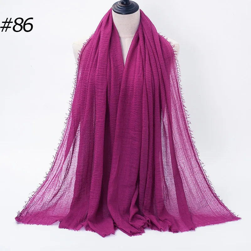 Wholesale Polyester Scarves: 105 Colors, 10-Day Lead, 90x180cm | Spring/Summer Women's Fashion