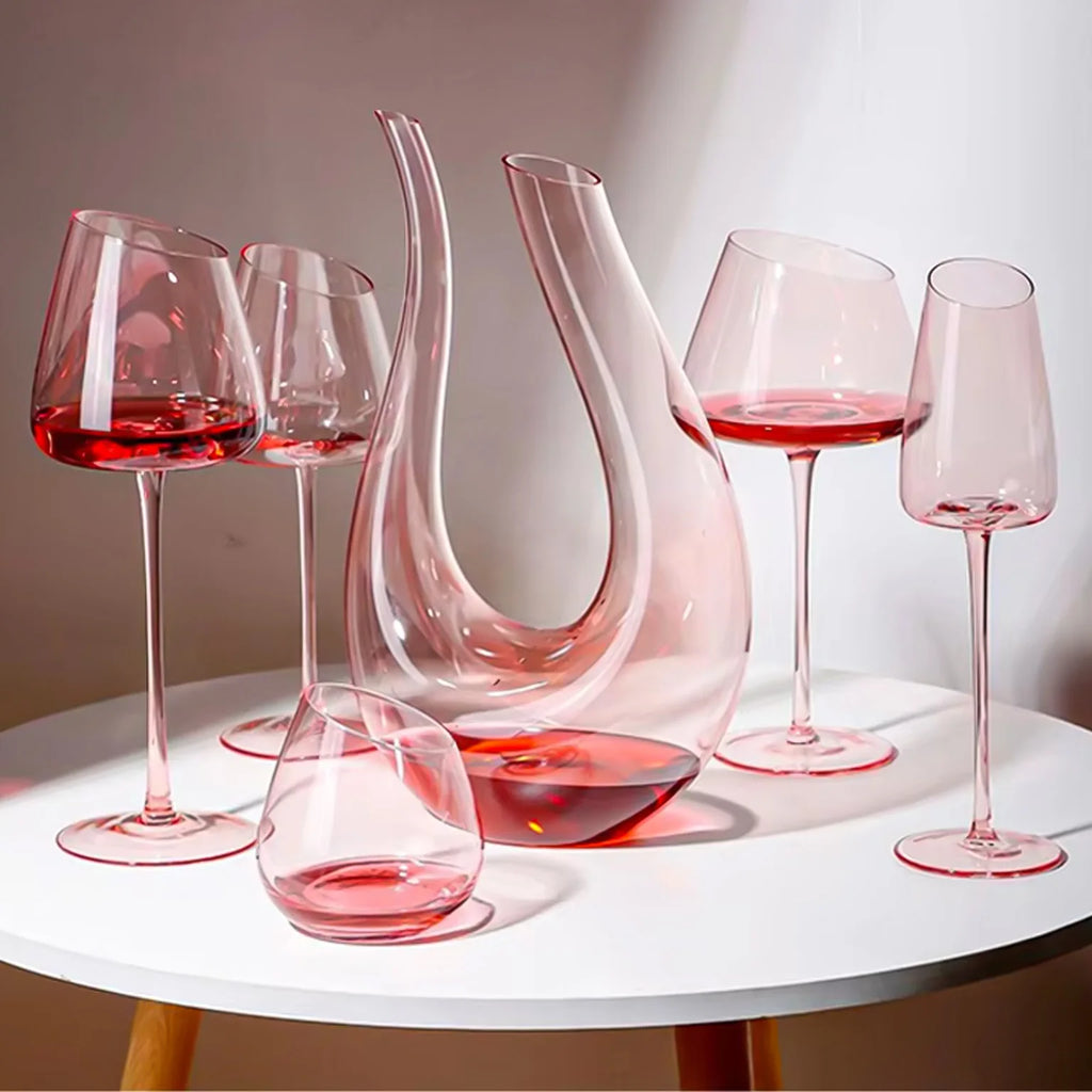 Pink Champagne Glasses | Flamingo Style Wine Goblets