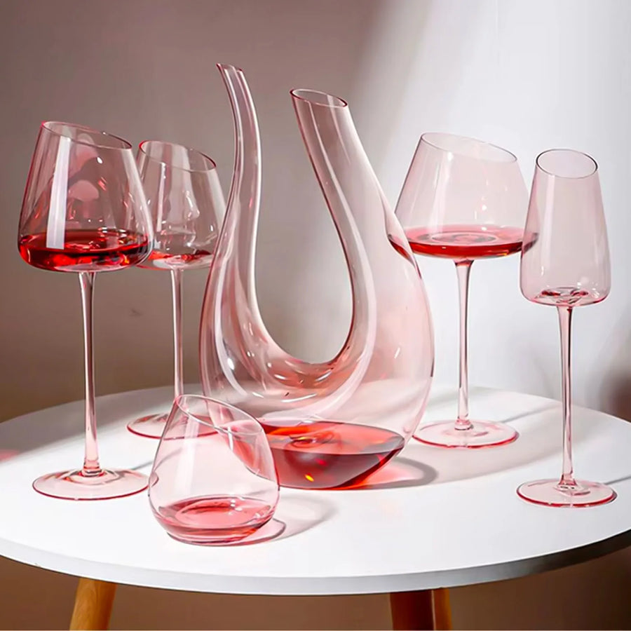 Pink Champagne Glasses | Flamingo Style Wine Goblets