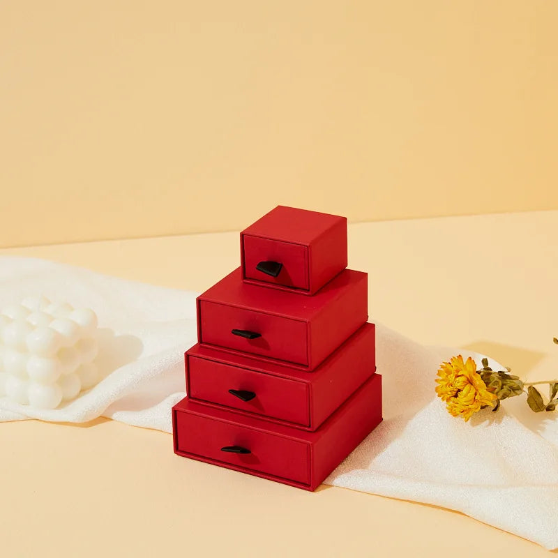 Custom Luxury Jewelry Drawer Boxes: 500 MOQ, 4mm Grey Board, Slide Design | Embossed/Laminated Gift Packaging