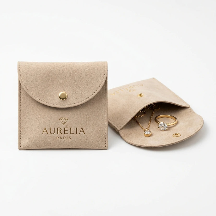 Custom Velvet Jewelry Pouch Wholesale | Microfiber Suede 500 MOQ