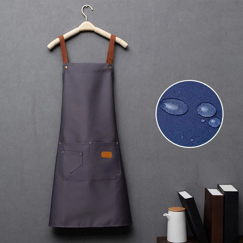 Custom Polyester Kitchen Apron with Pockets for Cooking, Baking, Cafés and Everyday Work