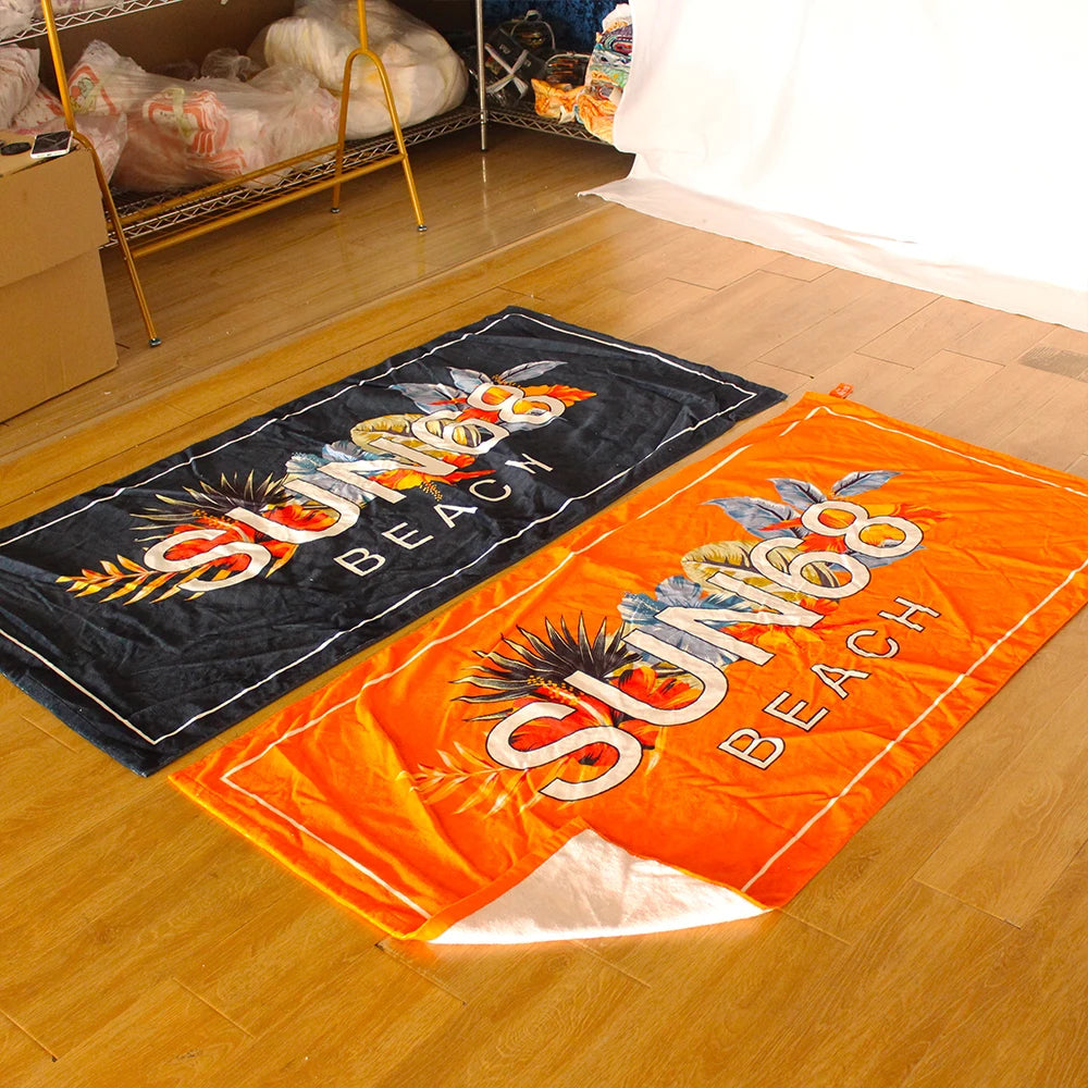 Custom Quick-Dry Beach Towel Set | Sublimation Print | Tote Bag Included | Bulk