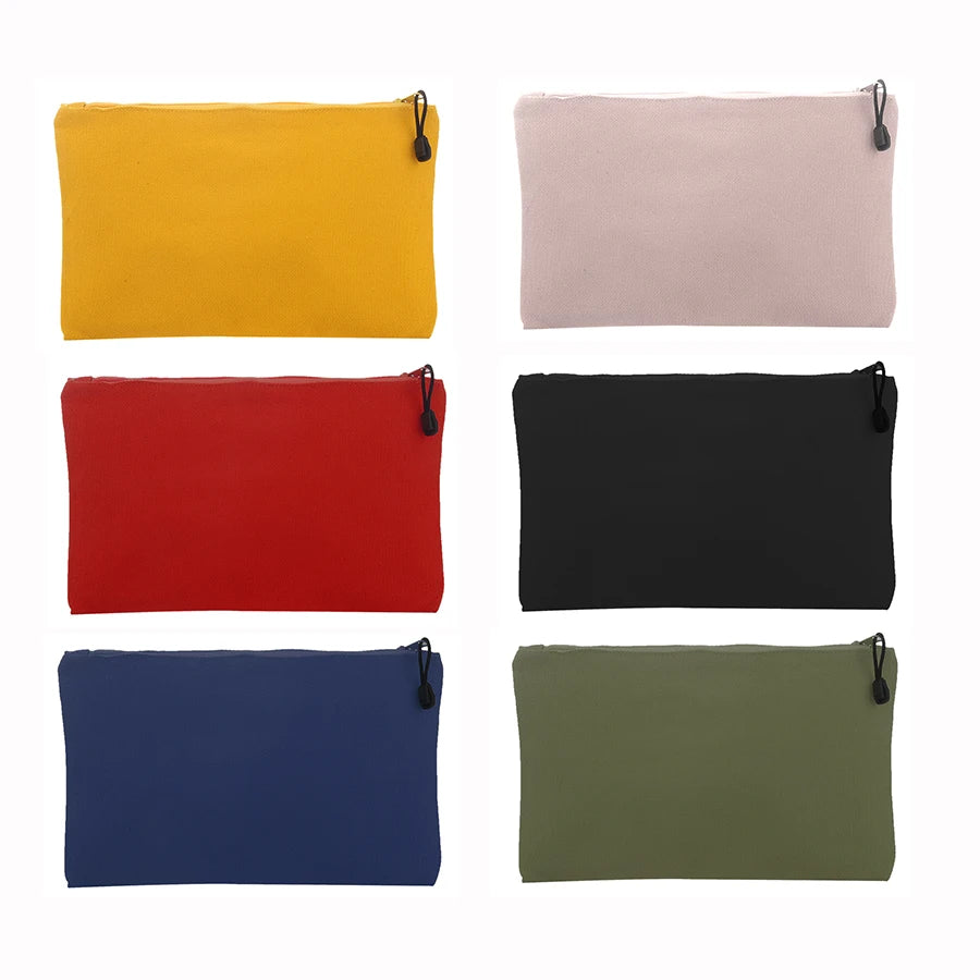 Custom Cotton Canvas Cosmetic Bags | Eco-Friendly | MOQ 100
