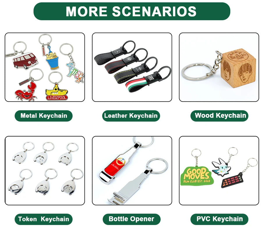 Custom Laser Engraved Leather Keychains | MOQ 50 pcs