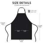 Custom Logo Unisex Bib Aprons with 2 Pockets for Cooking Kitchen Advertising Adjustable Waterproof Extra Large Long Ties Apron