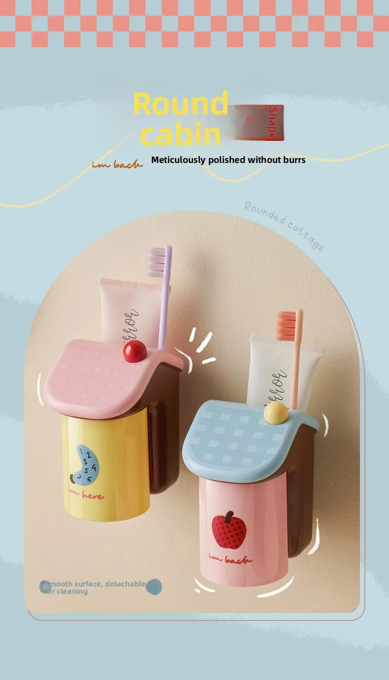 Magnetic Toothbrush Holder | No-Drill Wall Mount | ABS PP Plastic