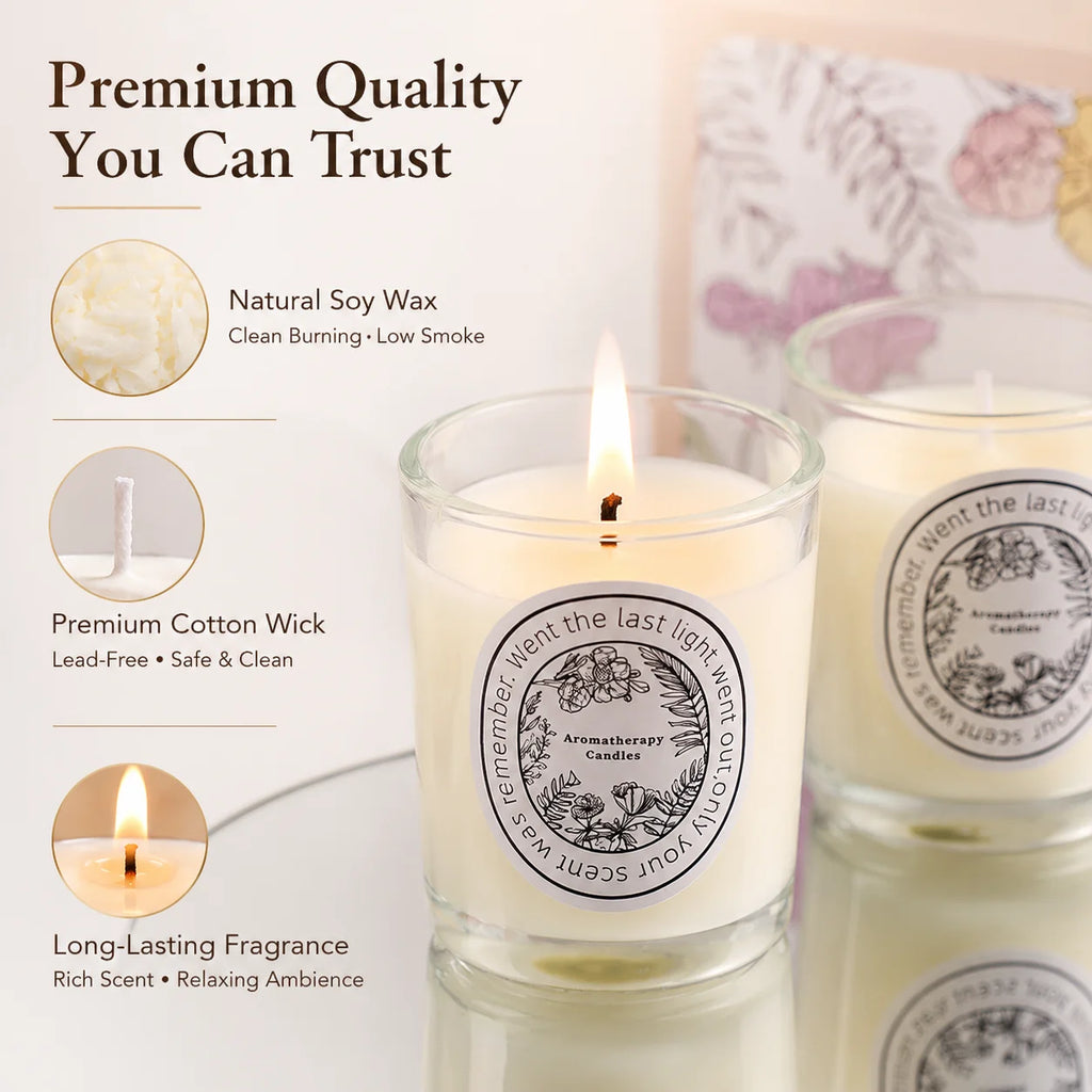 Soy Wax Candle Gift Set | 3-Piece | Custom Packaging from 500 MOQ