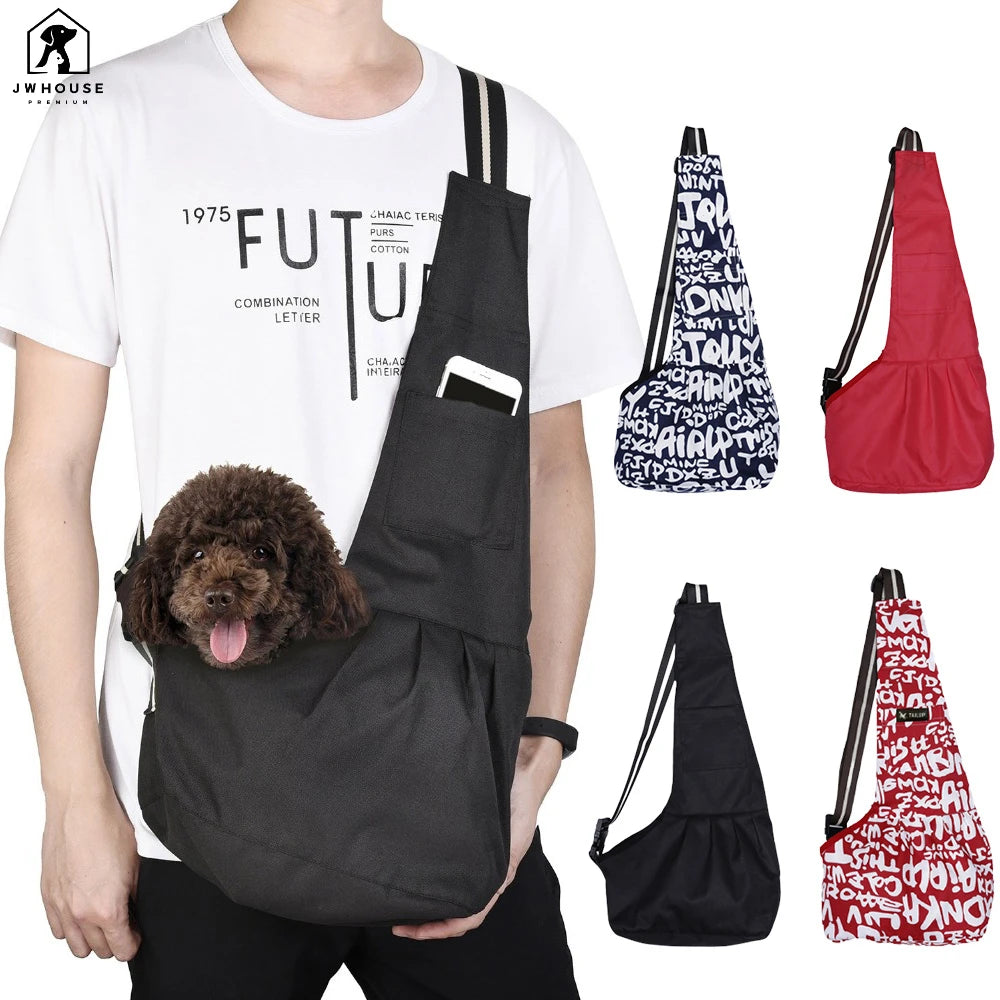 Custom Logo Dog Carrier Bag | Adjustable Pet Sling MOQ 300