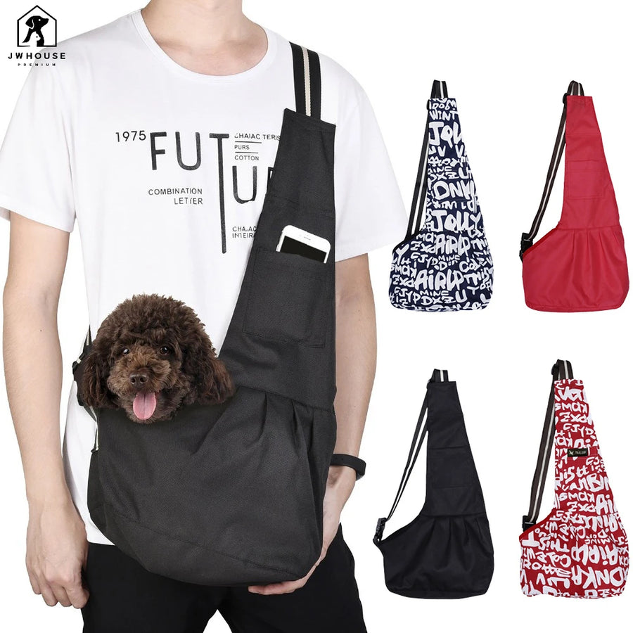 Custom Logo Dog Carrier Bag | Adjustable Pet Sling MOQ 300