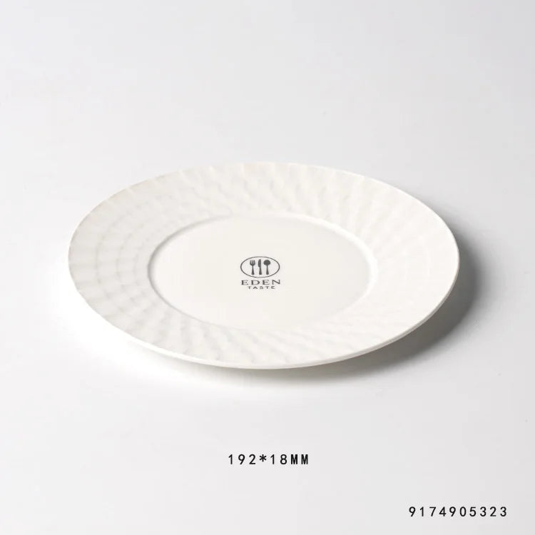 Custom Logo Porcelain Tableware Plates | Hotel Restaurant Wholesale