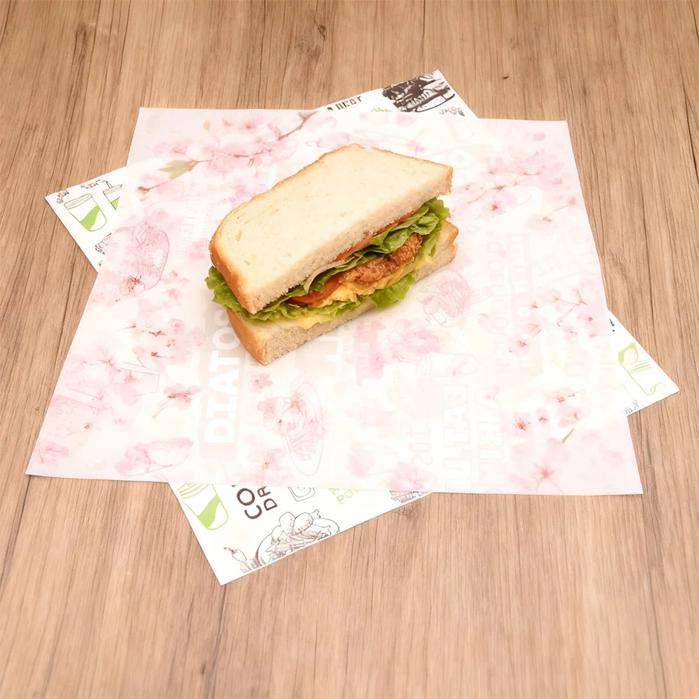 Custom Greaseproof Wax Paper with Logo | 10,000 MOQ Restaurant