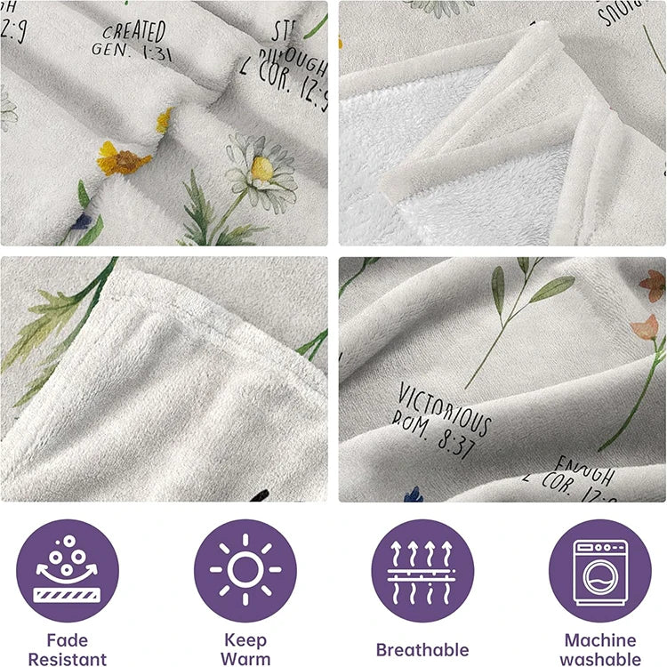 Custom Inspirational Blanket with Logo | 1 MOQ Soft Plush Gift
