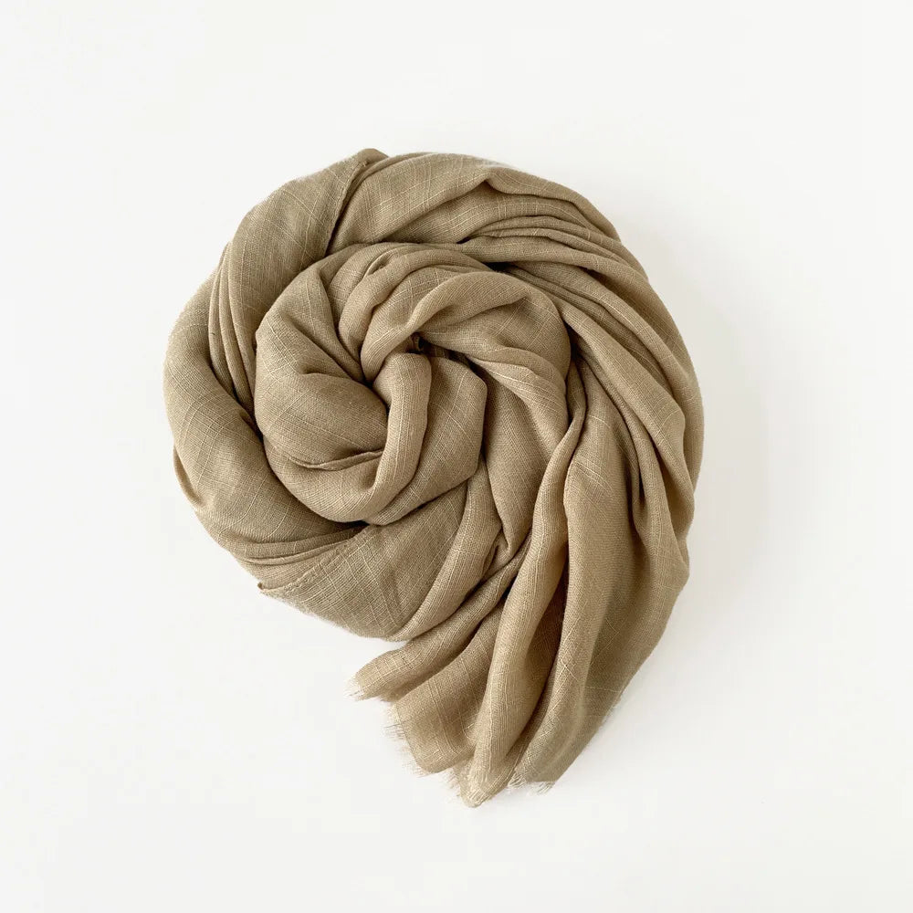 Custom Bamboo Knot Cotton Scarves 180x80cm | 18 Colors | Bulk Boutique Scarves