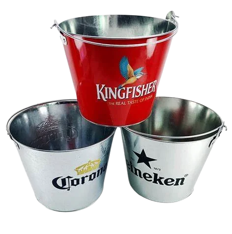 Custom Branded Ice Bucket with Logo | 5L Metal