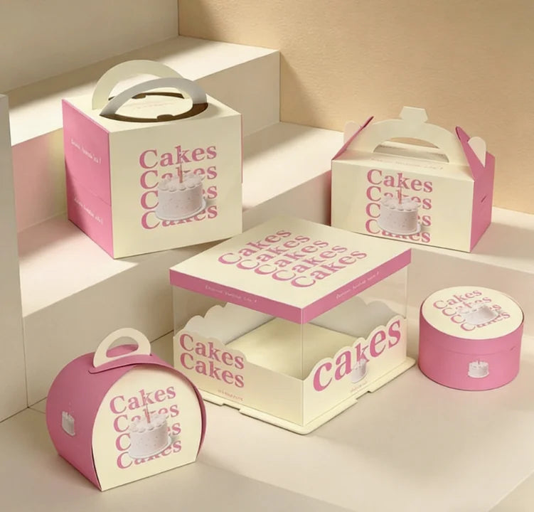 Custom Food Grade Paper Cake Boxes | FDA Certified MOQ Flexible