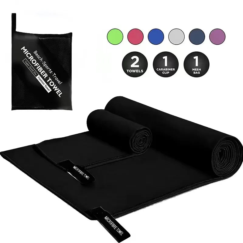 Custom Microfiber Sport Towel with Logo | Quick-Dry, 200gsm, 50 MOQ, 6 Sizes