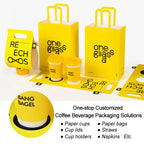 Custom Embossed Double Wall Paper Cup with Logo for Cafe | MOQ 10,000