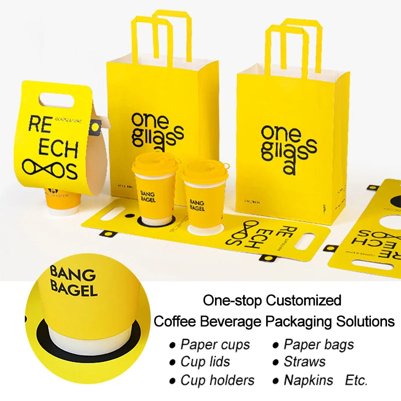 Custom Embossed Double Wall Paper Cup with Logo for Cafe | MOQ 10,000