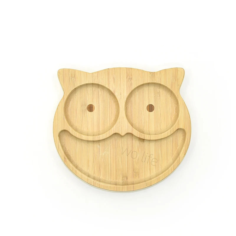 Bamboo Suction Plate Set | Animal Shapes | CPC Certified | 100 MOQ