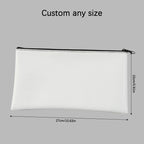 MOQ 100 Pcs Zipper PU Leather Utility Sleeve Wholesale Custom Synthetic Polyurethane Utility Envelope with Slide Fastener