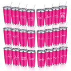 20oz Powder Coated Stainless Steel Tumbler with Lid and Straw Hole for Coffee, Travel and Laser Engraving