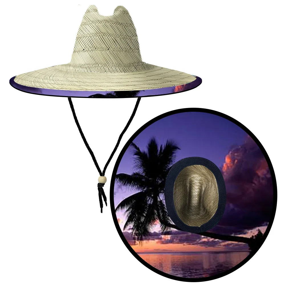 Custom Natural Grass Straw Hat | Summer Beach Logo Patch MOQ 50