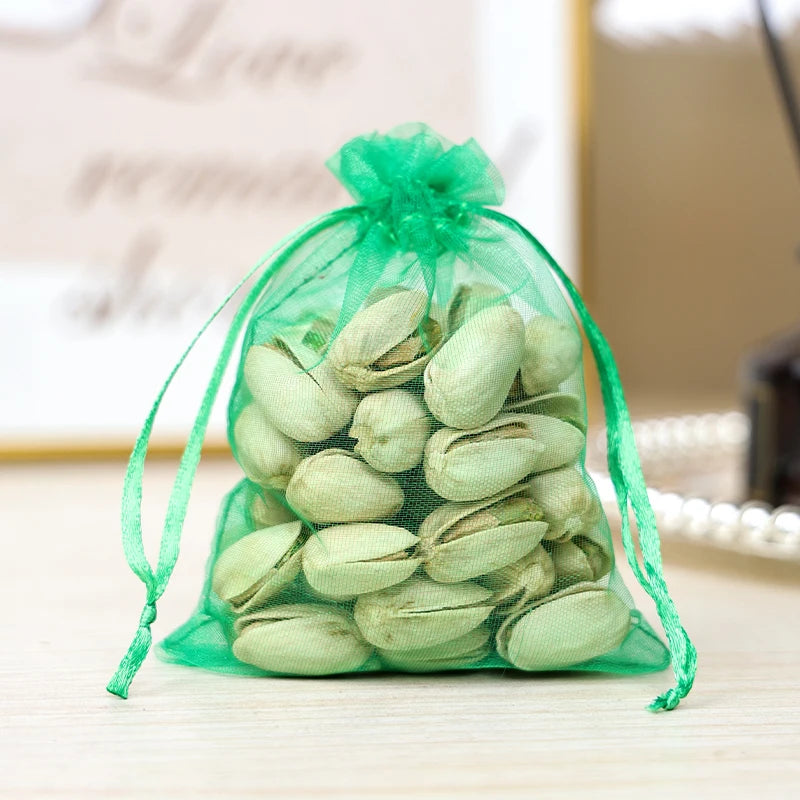 Transparent Organza Pouches Wholesale | 0.001kg Gift Bags Jewelry Packaging