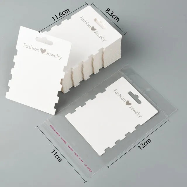 Custom Jewelry Display Cards with Embossing | MOQ 100 | 7-Day Lead Time