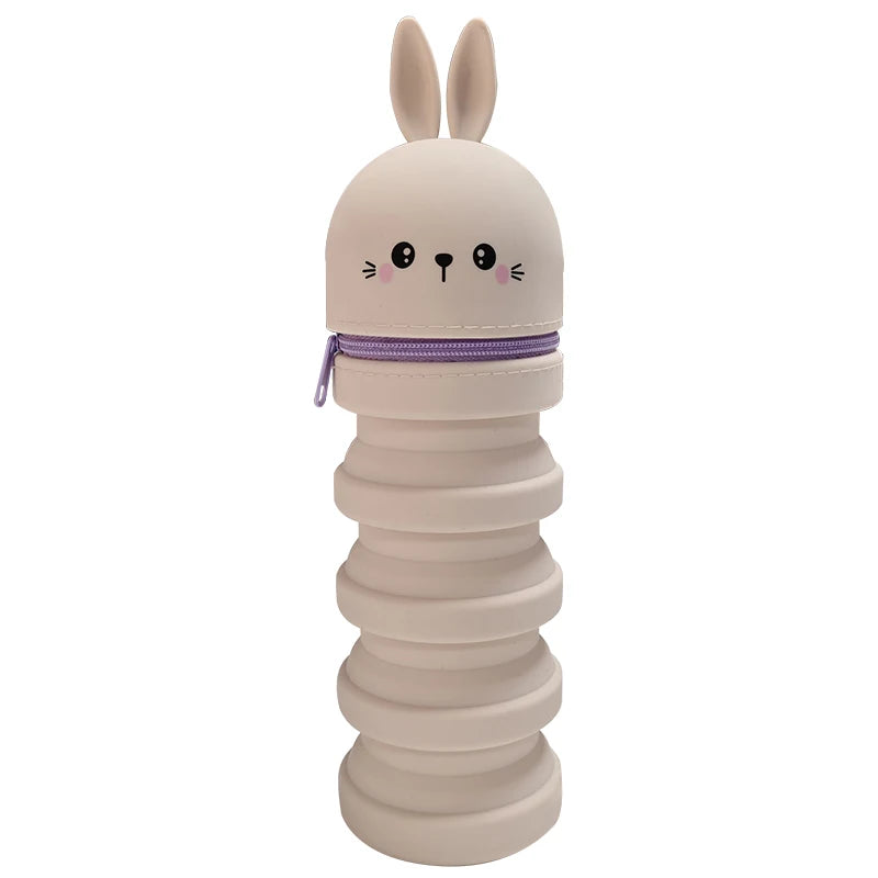 Custom Silicone Pen Holder with Logo | LFGB Certified, Foldable Animal Shape, 500 MOQ