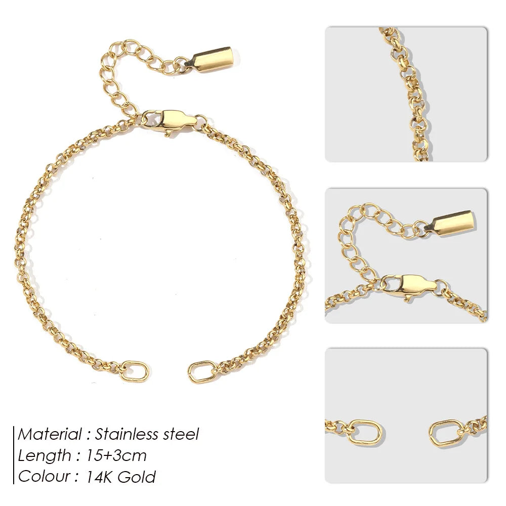 316L Stainless Steel Paperclip Chain | 14K Gold Plated | MOQ 1