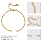 316L Stainless Steel Paperclip Chain | 14K Gold Plated | MOQ 1