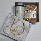 Custom Ceramic Mug Gift Set Wholesale | Towel Spoon Lid Box 50 MOQ
