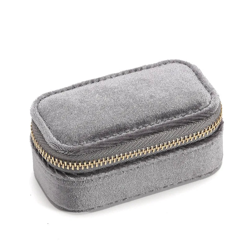 Custom Velvet Zipper Jewelry Box Wholesale | 50 MOQ Luxury Packaging