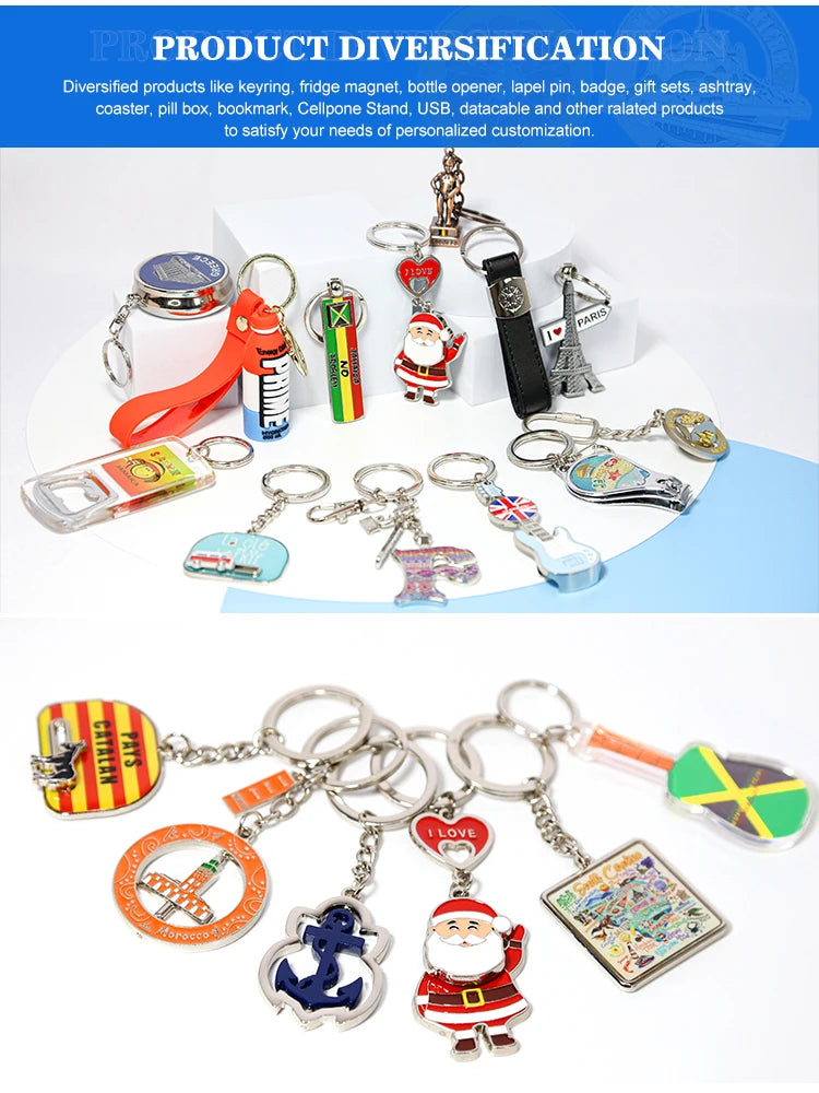 Custom Jamaica Themed Keychains with Logo | Zinc Alloy Enamel