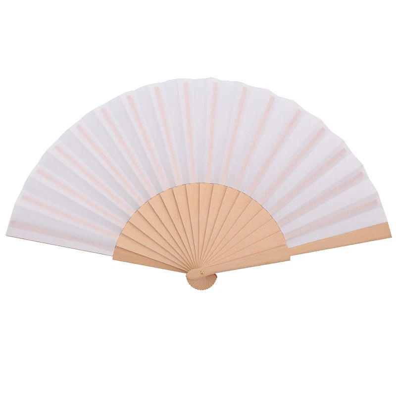 Custom Wooden Hand Fan | Foldable Wood Handle Fan | Bulk Corporate Events