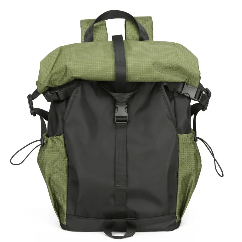Modern Foldable Roll-Top Nylon Backpack | Unisex School & Travel