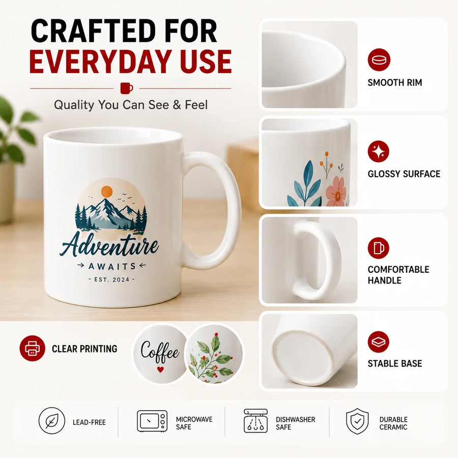 Custom Sublimation Mug | 200 MOQ for Corporate Gifts & Promotions