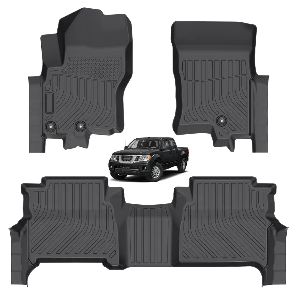 Nissan Frontier Crew Cab 2008-2021 Custom Fit All-Weather TPE Floor Mats