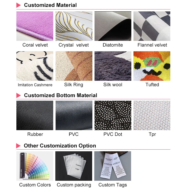 Wholesale Letter Design Quickly Absorbent Microfiber TPR Bathroom Area Rugs – Machine Tufted Custom Rugs for Hotels & Home