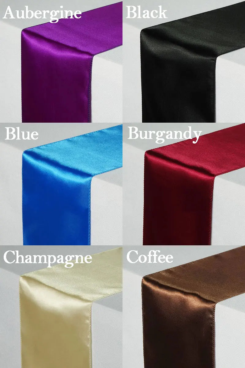 Satin Table Runners | Navy Blue 12×108 Inch | MOQ 1