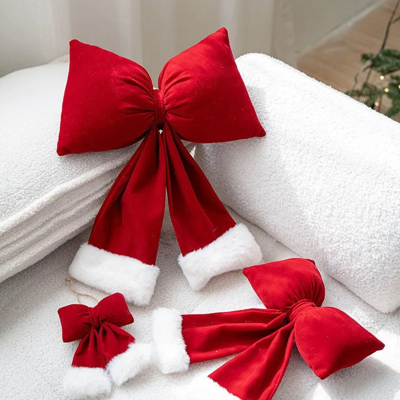 Christmas Velvet Bowknot Tree Ornaments | OEM Custom 50 MOQ