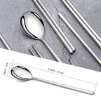 Custom Stainless Steel Chopsticks & Korean Spoon Set | Laser Engraved, Dishwasher Safe, 50 Sets MOQ