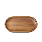 Acacia Wood Serving Tray Oval Japandi Style | Custom Engraving