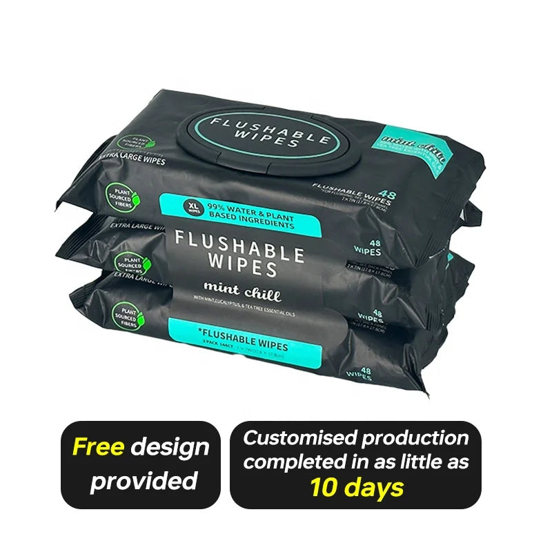 INDA GD4 Flushable Private Label Wet Wipes | Bulk MOQ 5000
