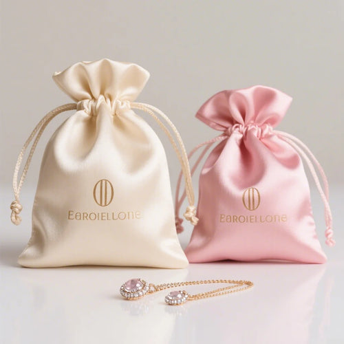 Custom Satin Jewelry Pouch Wholesale | Drawstring Bag 500 MOQ