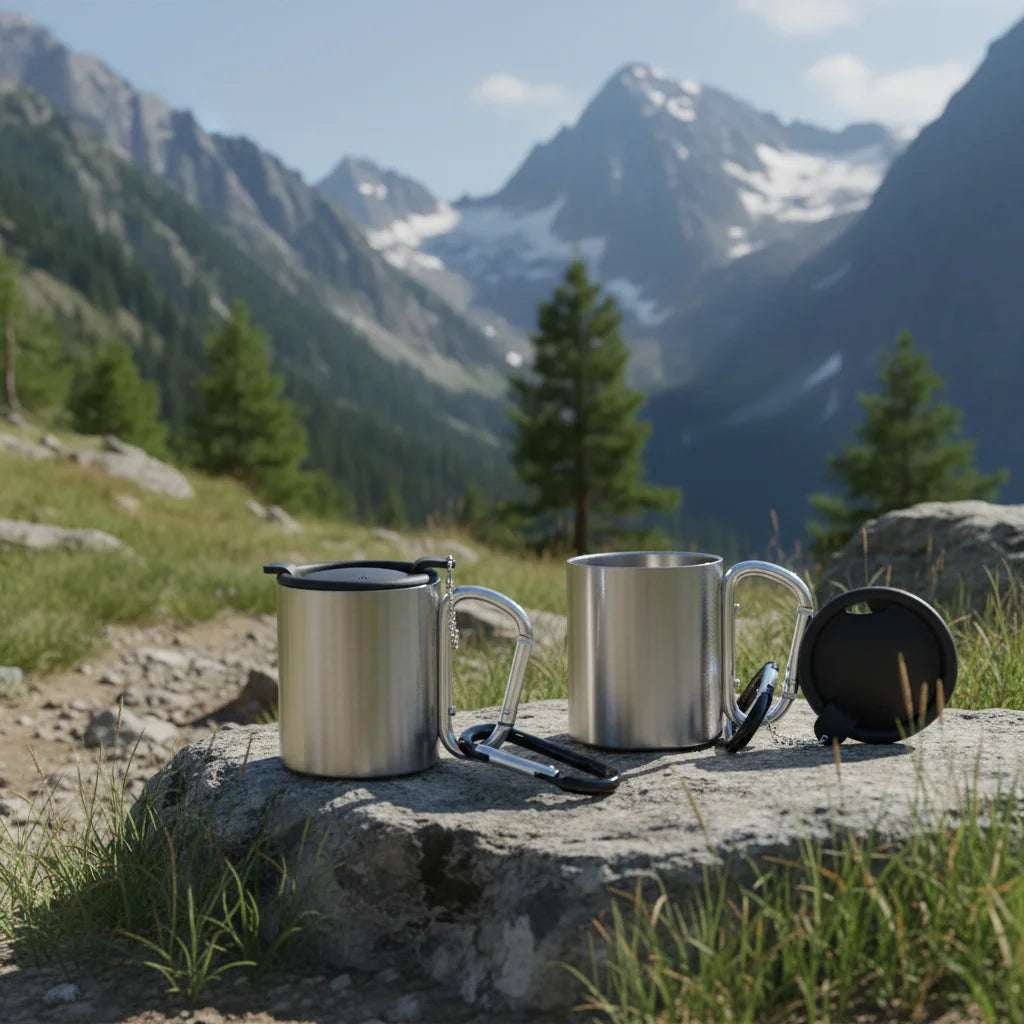 Carabiner Camping Tumbler 200ml 300ml | Custom Logo | 304 SS